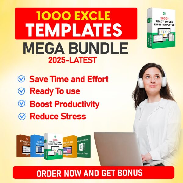 1000 Excel Templates Bundle